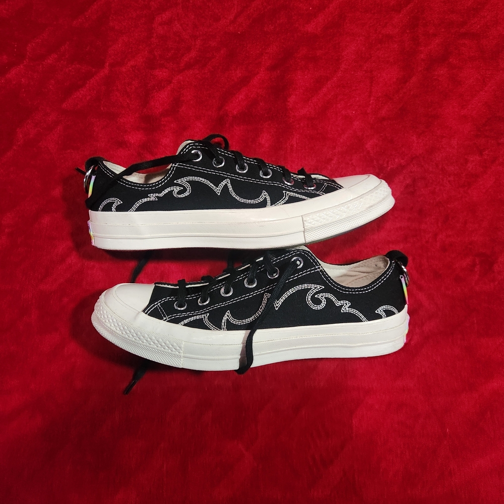 Converse Black and White Western Patterned Men's Shoes